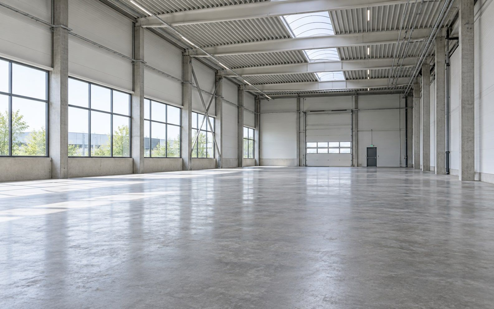 Illustrative Ansicht einer flexibel nutzbaren Gewerbe- und Lagerhalle
